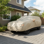 10-Layer Water-Resistant Reflective Vehicle Cover With Straps