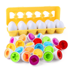 12-Piece Color Shape Egg Puzzle for Learning Shapes