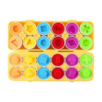 12-Piece Color Shape Egg Puzzle for Learning Shapes