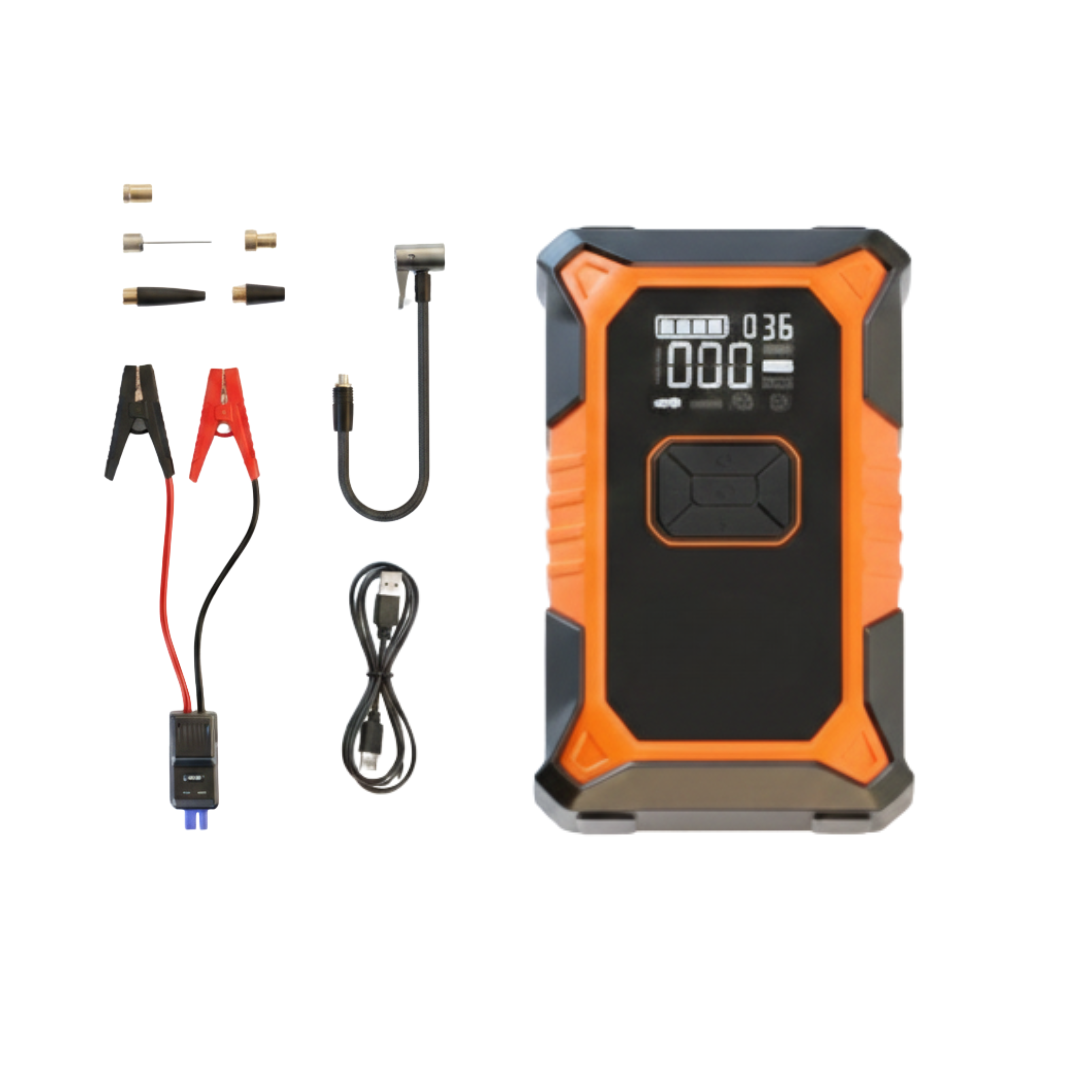 12V 3000A Lithium Jump Starter with 150 PSI Cordless Inflator