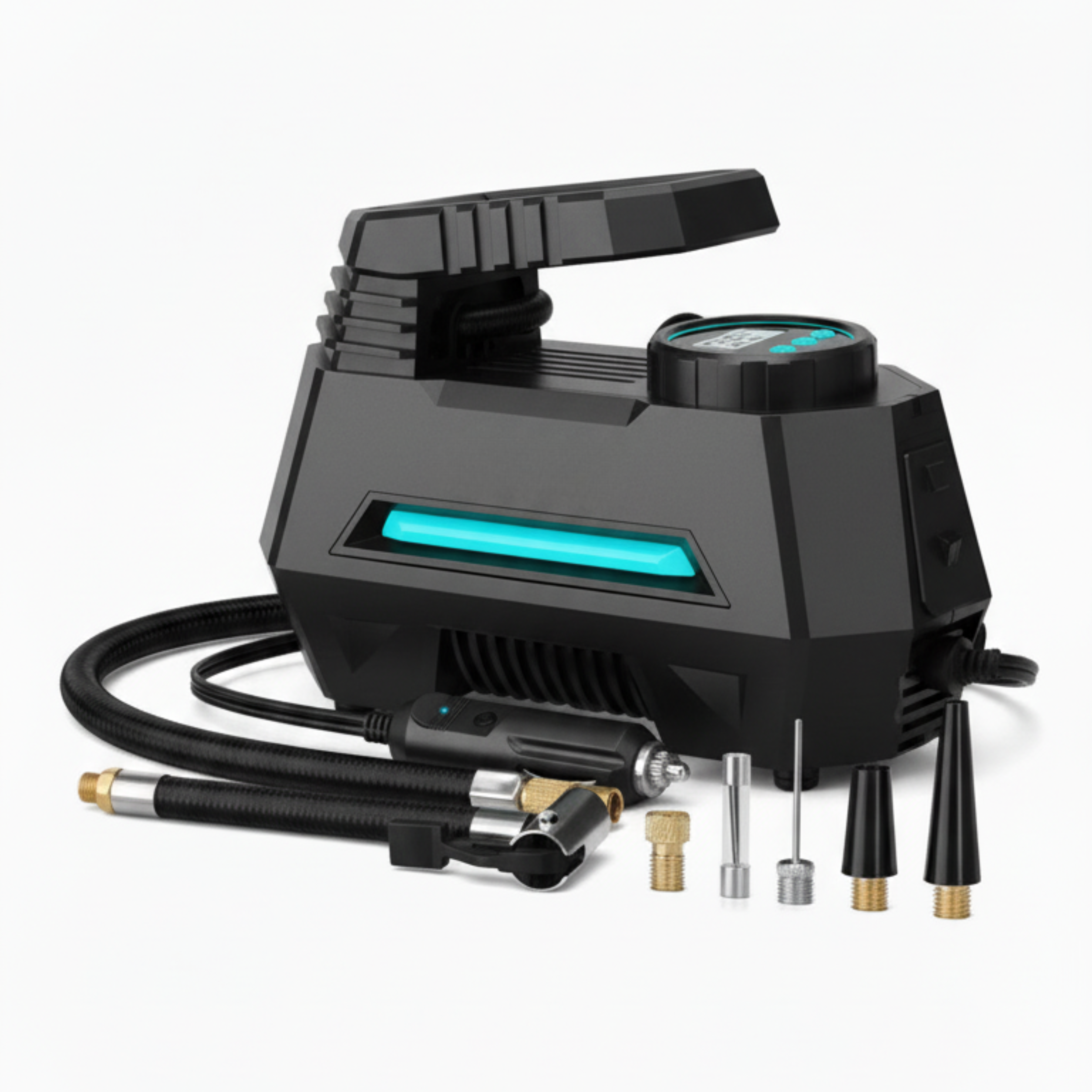 12V Car Tire Inflator 100 PSI Auto Shut-Off Digital Display LED