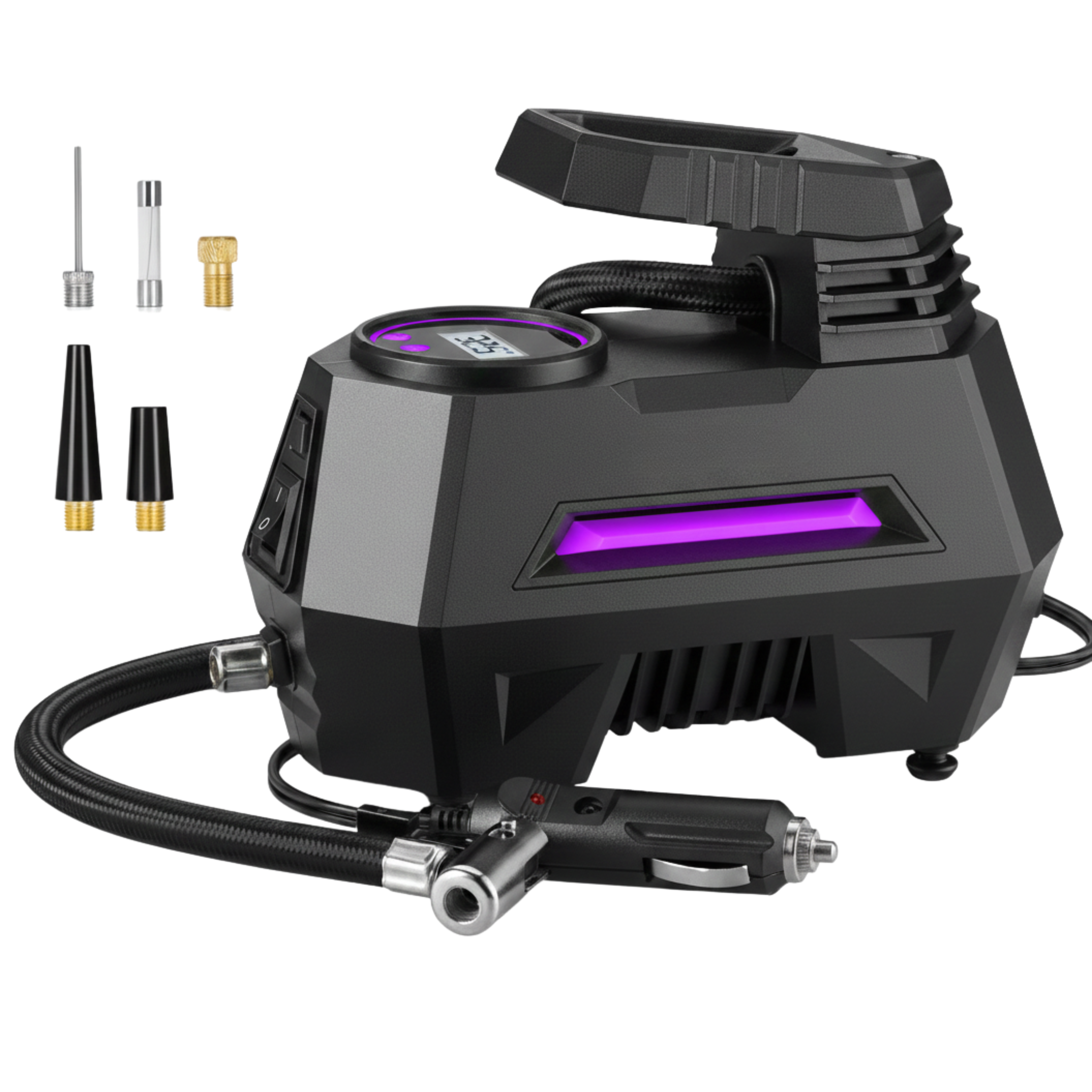 12V Car Tire Inflator 100 PSI Auto Shut-Off Digital Display LED