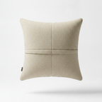 Beige Textured Geometric Pillow