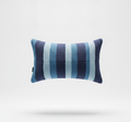 Blue Woven Striped Pillow