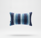Blue Woven Striped Pillow