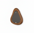 Brown Asymmetric Wood Backed Mirror