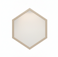 Beige Hexagonal Minimalist Mirror