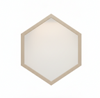 Beige Hexagonal Minimalist Mirror