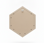 Beige Hexagonal Minimalist Mirror