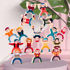 16-Piece Wooden Stacking Balance Game for Toddlers & Kids 3+
