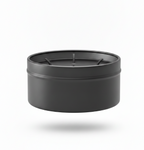 Elegant Black Candle in a Metal Tin
