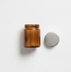 Brown Amber Glass Desktop Candle