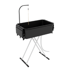 2-in-1 Foldable Pet Bathtub & Grooming Table with Drain Hose