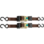2 in x 16 ft E-Track Ratchet Tie Down Straps 2 Pack 1500 lb WLL Set