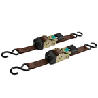 2 in x 16 ft E-Track Ratchet Tie Down Straps 2 Pack 1500 lb WLL Set
