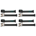 2 in x 16 ft E-Track Ratchet Tie-Down Straps for Cargo, 4 Pack