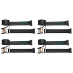 2 in x 16 ft E-Track Ratchet Tie-Down Straps for Cargo, 4 Pack