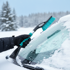 27 in Aluminum Ice Scraper and Snow Brush for Cars SUVs Trucks