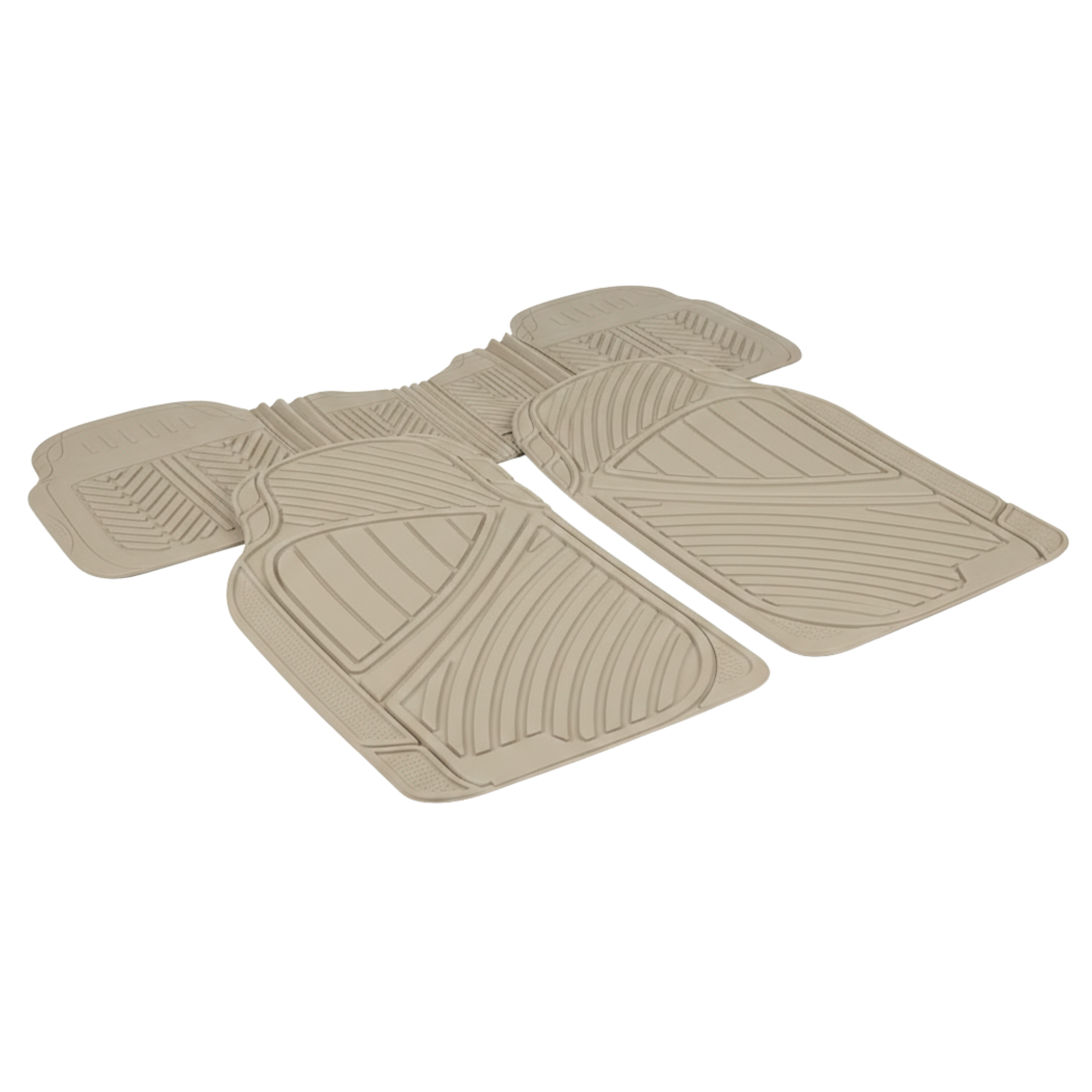 3 Piece Car Floor Mats Rubber Trim to Fit Front and Rear Set