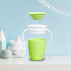 360° Baby Drinking Cup Spill-Proof, Double Handle, BPA-Free, 7oz