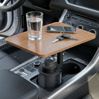 360° Rotating Car Laptop Desk with Cup Holder Base Mount Swivel Plate