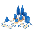 3D Geometric Solids – Durable Wooden Math Learning Set