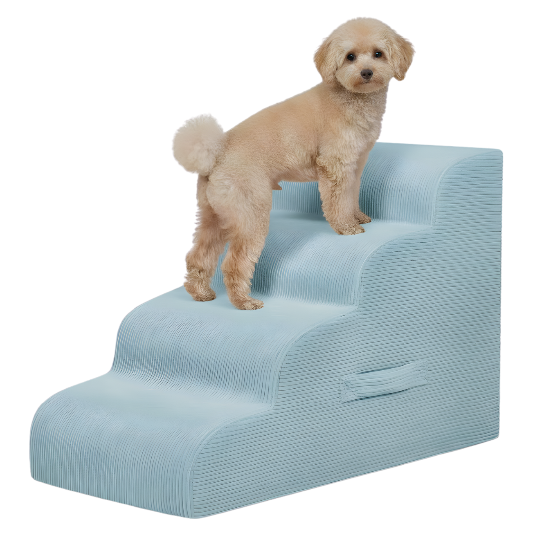 4-Step Pet Ramp Stairs for Beds and Sofas for Small Dogs and Cats