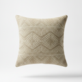 Beige Textured Geometric Pillow