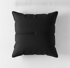 Black Canvas Piped Edge Pillow