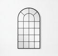 Black Arched Metal Frame Mirror