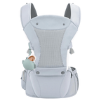 6-in-1 Baby Carrier with Adjustable Waistband, Padded Straps & Bibs