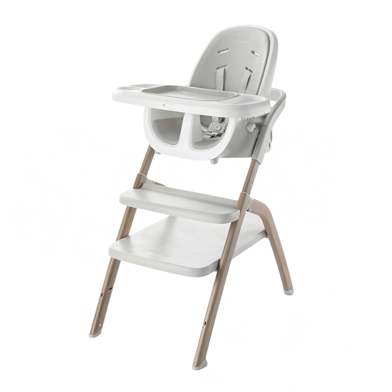 6-in-1 High Chair to Booster & Step Stool, 4 Heights, Compact Fold