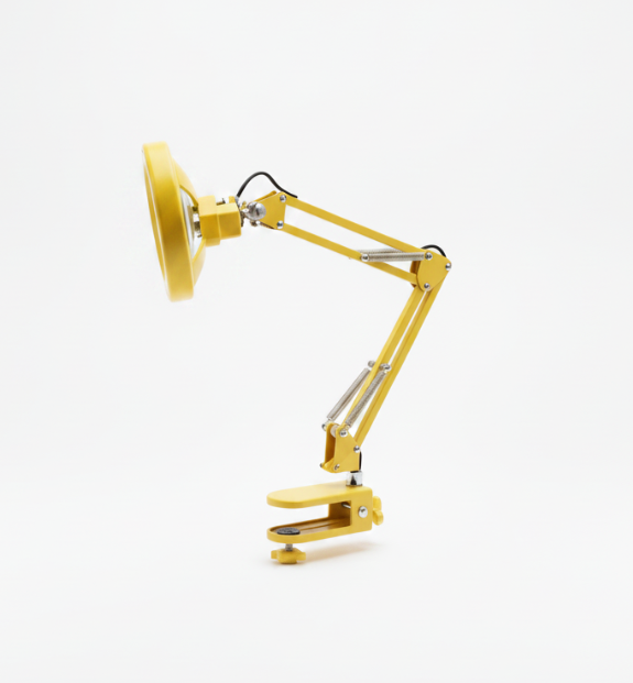 Yellow Multi Angle Magnifying Desk Lamp Hobby Tool