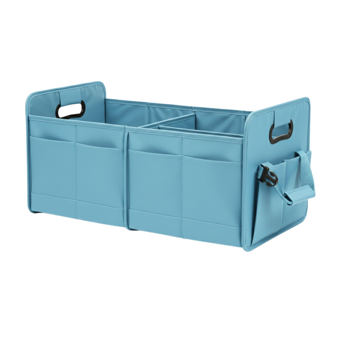 70L Car Trunk Organizer Collapsible Cargo Storage Bin with Pockets