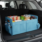 70L Car Trunk Organizer Collapsible Cargo Storage Bin with Pockets