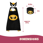 8-Pack Superhero Costume Set with Capes, Masks & Wristbands for Kids