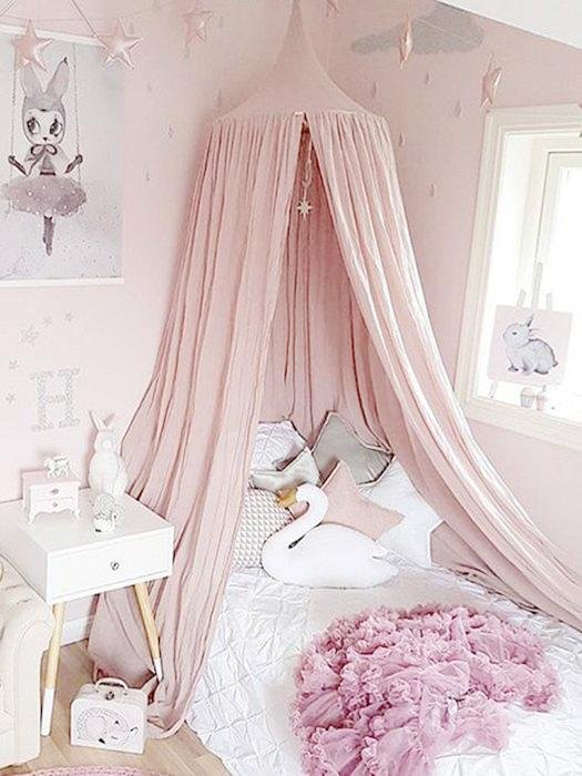 9ft Baby Canopy in Chiffon Cotton, Hanging Tent for Bedroom Nursery