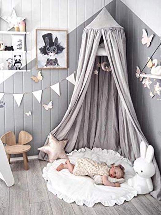 9ft Baby Canopy in Chiffon Cotton, Hanging Tent for Bedroom Nursery