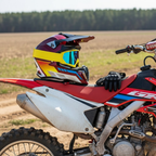 Adult ATV Dirt Bike Helmet with Goggles Gloves Mask and Visor Set