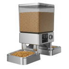 Automatic Pet Feeder with Dual Bowls and 5L Dry Food Container