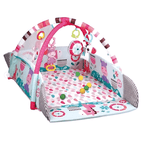 Baby Fitness Frame with Crawling Mat, Learning Play Gym with Soft Toys