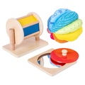 Baby Play Set with Spinning Drum, Mirror Puzzle and Soft Ball