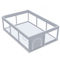 Baby Playpen 50–79 Inches with 360° Mesh, Zipper Door, Suction Feet
