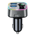 Bluetooth 5.4 FM Transmitter Car Adapter with 48W USB Charging