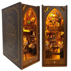 Book Nook Miniature Library Kit with Sensor Light, DIY for Bookshelf