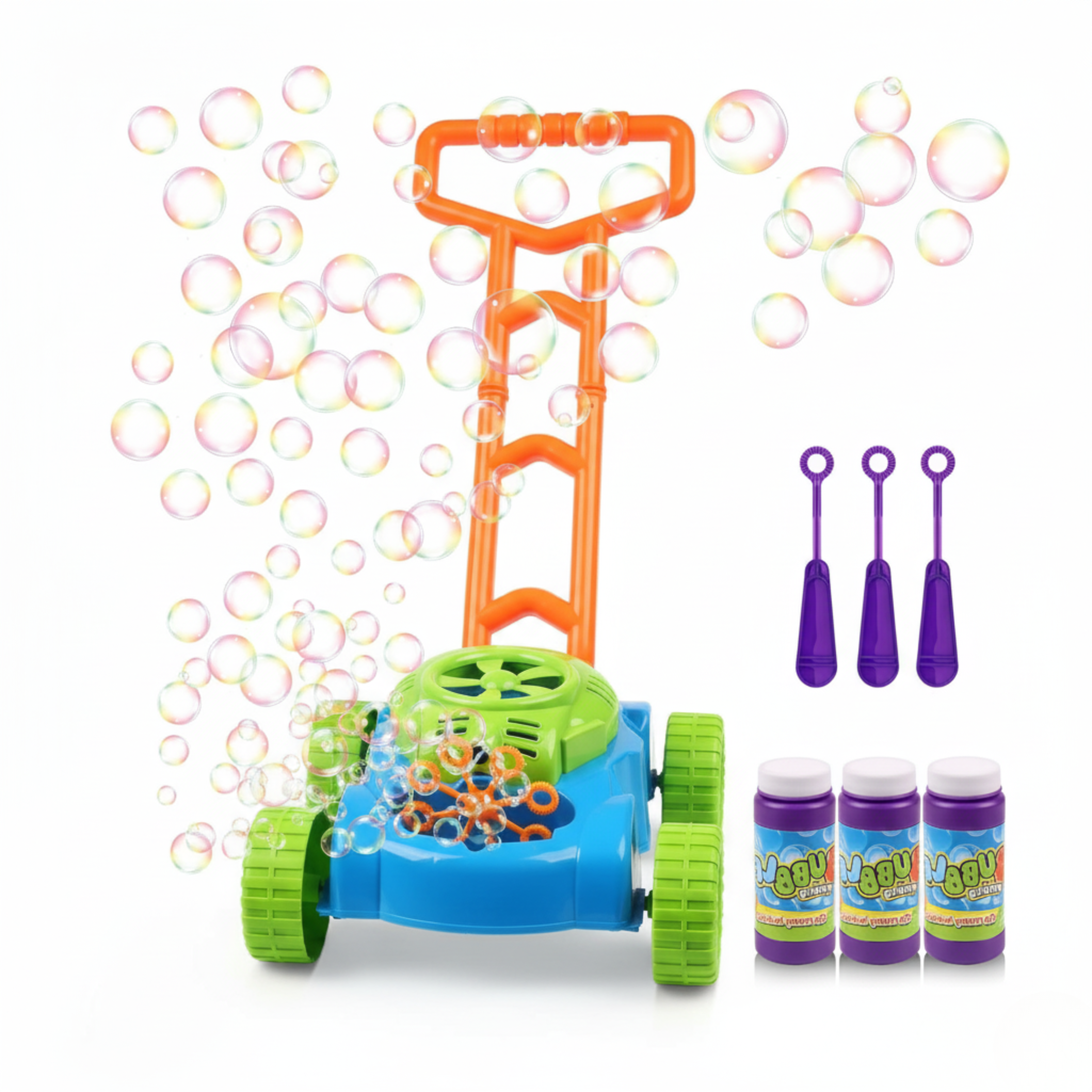 Bubble Lawn Mower Toy for Toddlers Outdoor Bubble Blower Fun