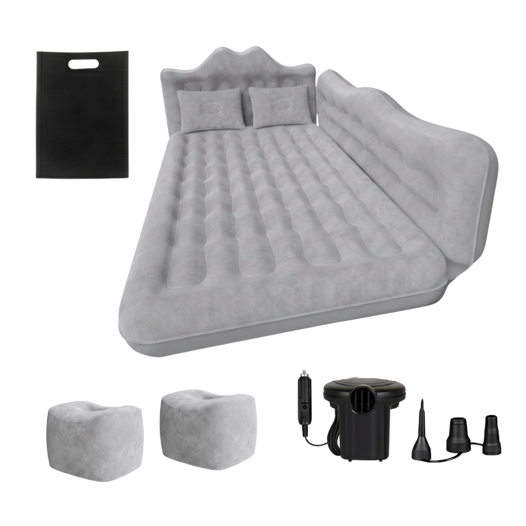 Car Back Seat Inflatable Sleeping Pad with 12V Pump and Pillows