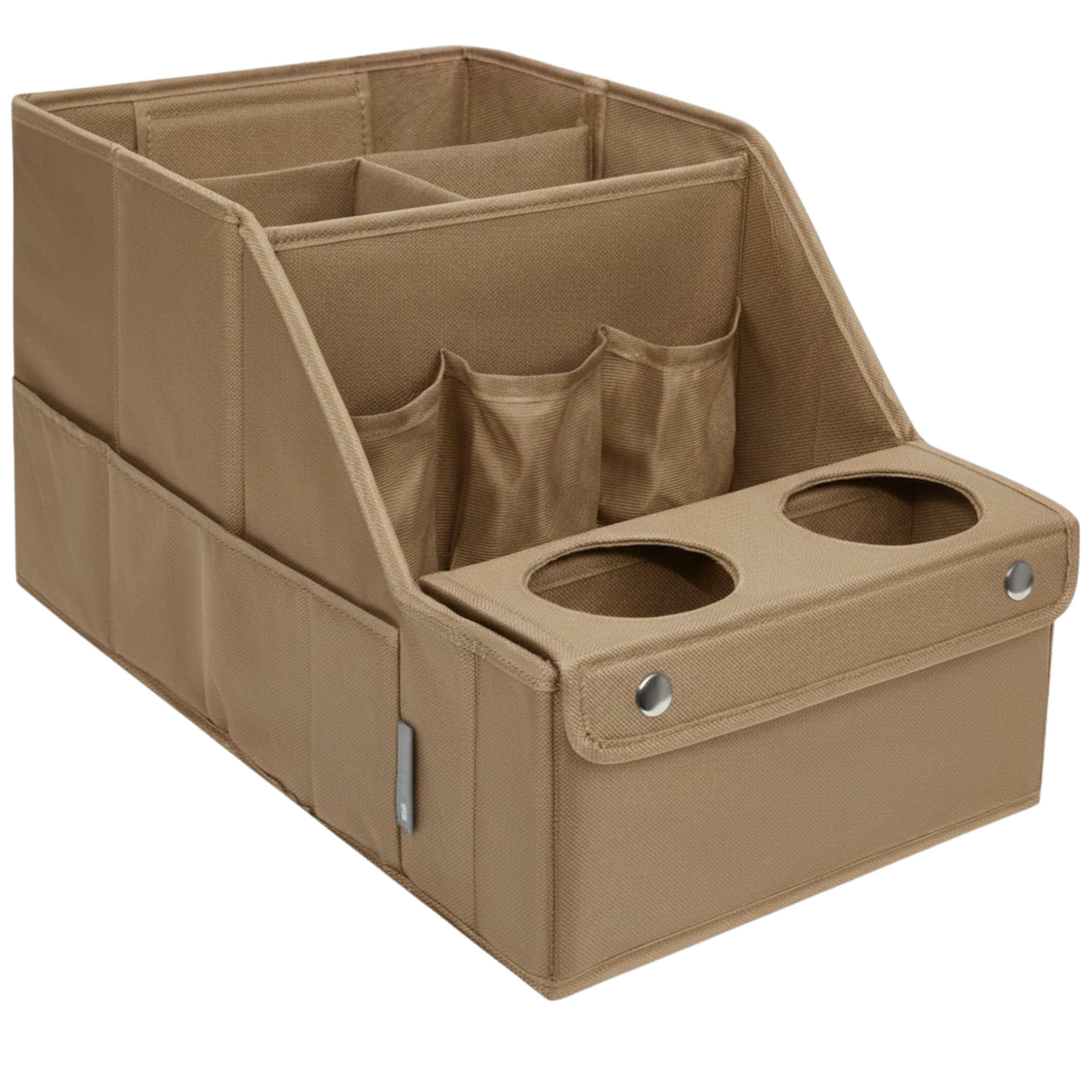 Car Seat Organizer with Storage Compartments & 2 Cup Holders