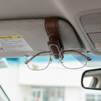 Car Sun Visor Sunglass Holder Clip 2 Pack Spring Clamp Silicone Padded