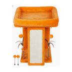 Cat Tree Tower with Raised Platform, Scratching Board and Toys